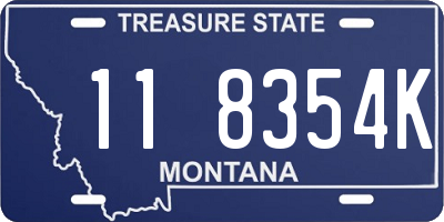 MT license plate 118354K