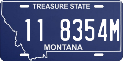 MT license plate 118354M