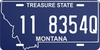 MT license plate 118354Q