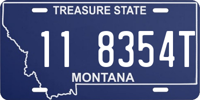 MT license plate 118354T