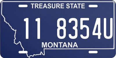 MT license plate 118354U