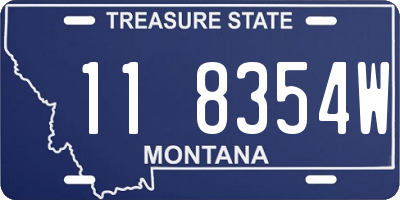 MT license plate 118354W