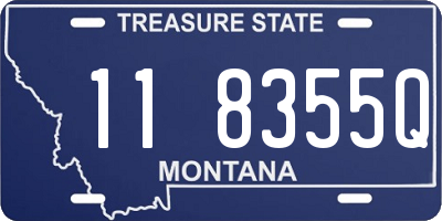 MT license plate 118355Q