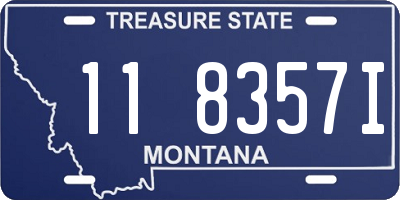 MT license plate 118357I