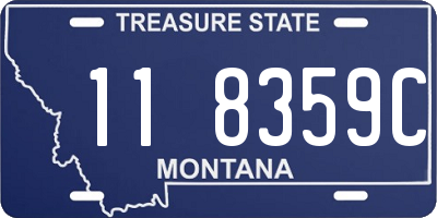 MT license plate 118359C