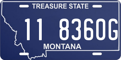 MT license plate 118360G
