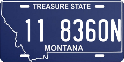 MT license plate 118360N