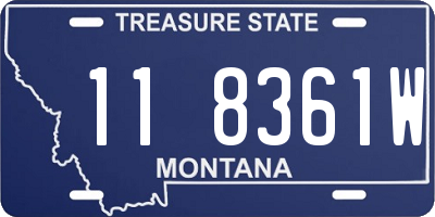 MT license plate 118361W