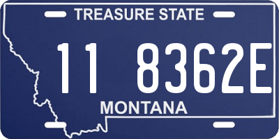 MT license plate 118362E