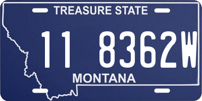 MT license plate 118362W