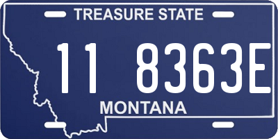 MT license plate 118363E