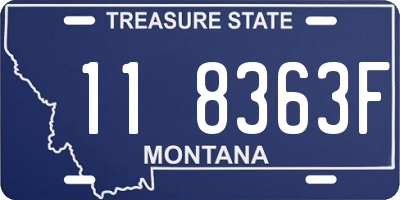MT license plate 118363F