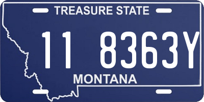 MT license plate 118363Y