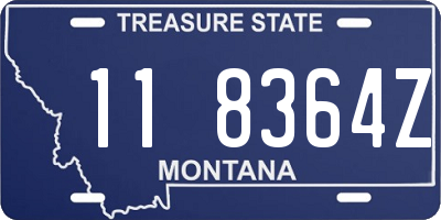 MT license plate 118364Z