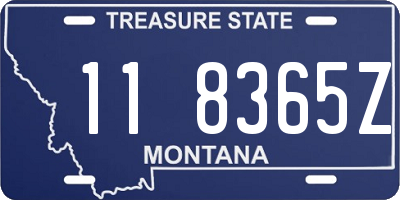 MT license plate 118365Z