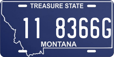 MT license plate 118366G