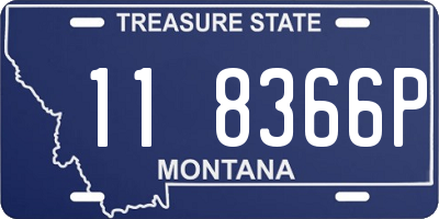 MT license plate 118366P