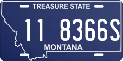 MT license plate 118366S