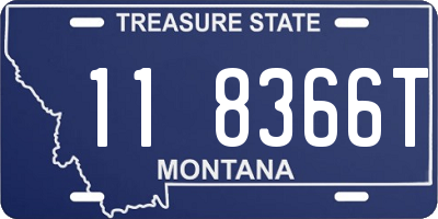 MT license plate 118366T