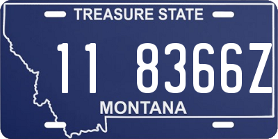 MT license plate 118366Z