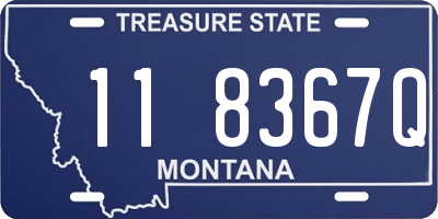 MT license plate 118367Q