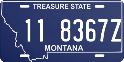 MT license plate 118367Z