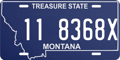 MT license plate 118368X
