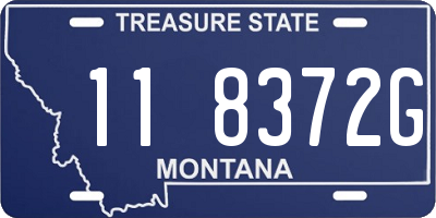 MT license plate 118372G