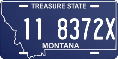 MT license plate 118372X