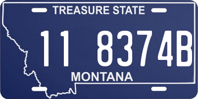 MT license plate 118374B
