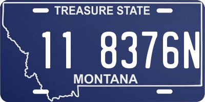 MT license plate 118376N