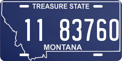 MT license plate 118376O