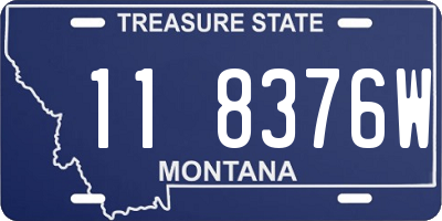 MT license plate 118376W