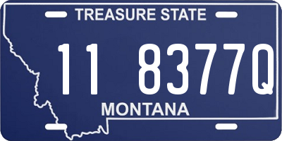 MT license plate 118377Q