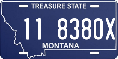 MT license plate 118380X