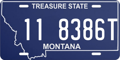MT license plate 118386T
