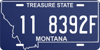 MT license plate 118392F