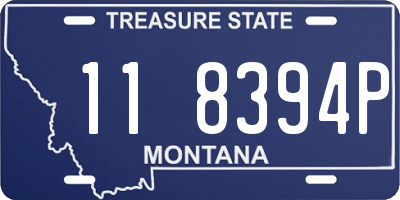 MT license plate 118394P