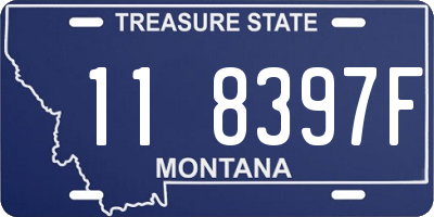 MT license plate 118397F