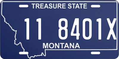 MT license plate 118401X