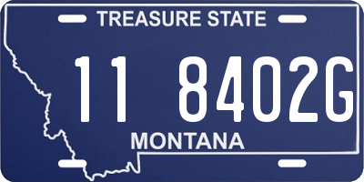 MT license plate 118402G