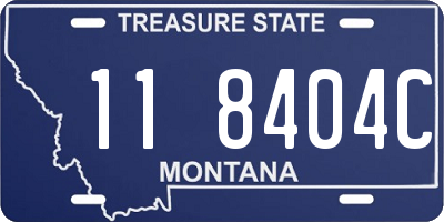 MT license plate 118404C