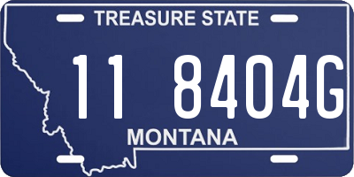 MT license plate 118404G