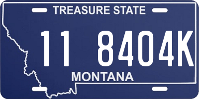 MT license plate 118404K