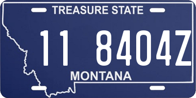 MT license plate 118404Z