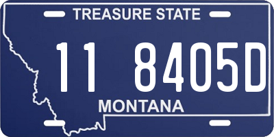 MT license plate 118405D
