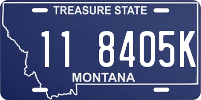 MT license plate 118405K