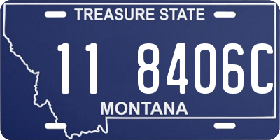 MT license plate 118406C