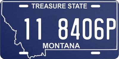 MT license plate 118406P
