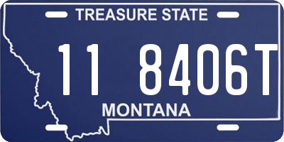 MT license plate 118406T
